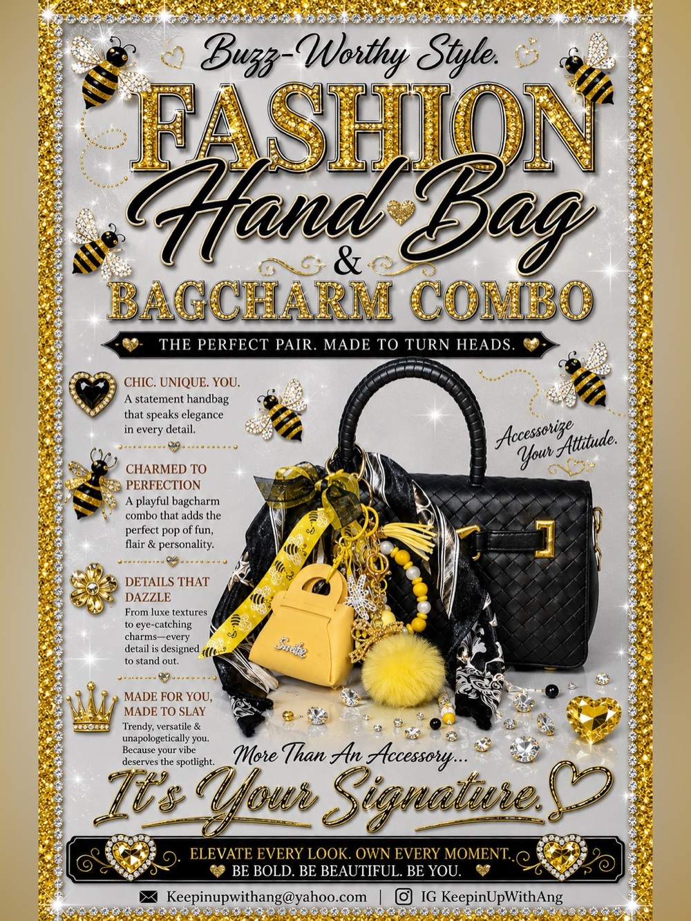 Gorgeous Fashion Handbags & Bag Charm Combo DEALS!!! 11 To Choose From 🩷